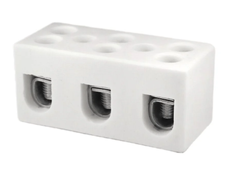 ONKA 10-16mm2 / 3-coil steatite / ceramic / porcelain plug - PORCELAIN TERMINAL BLOCK, 1070012