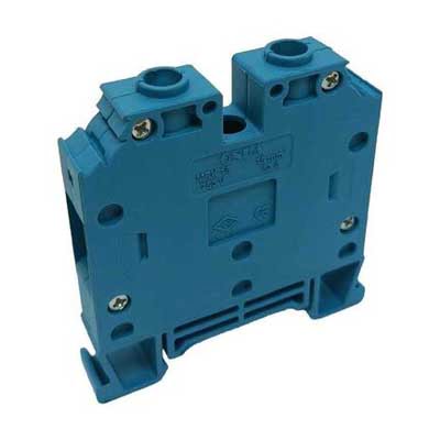 ONKA 25mm2 Schraubklemmleiste DIN-Schienen-Klemme 2-adrig blau, 1010065