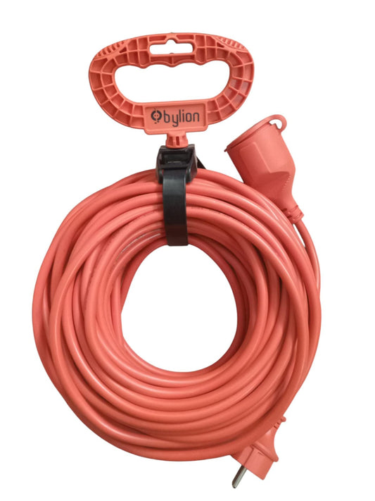 15 m, 16A extension cable made of copper 3x1.5mm2, IP44 with connector, French type