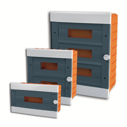 ARS Modulare Schaltanlage 2-6 MOD (2-6 Sicherungen), Kunststoff-Unterputz-Schaltschrank, transparente Tür IP40, 341213