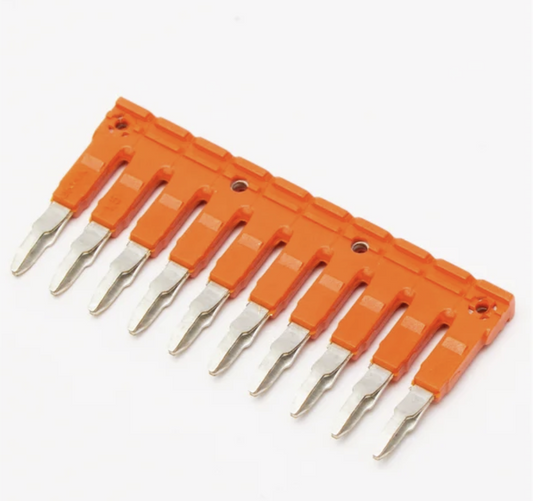 ONKA 4/10 Pluggable 10-pin bridge piece, insulated, universal (for spring and screw terminals 4mm2), 1060114