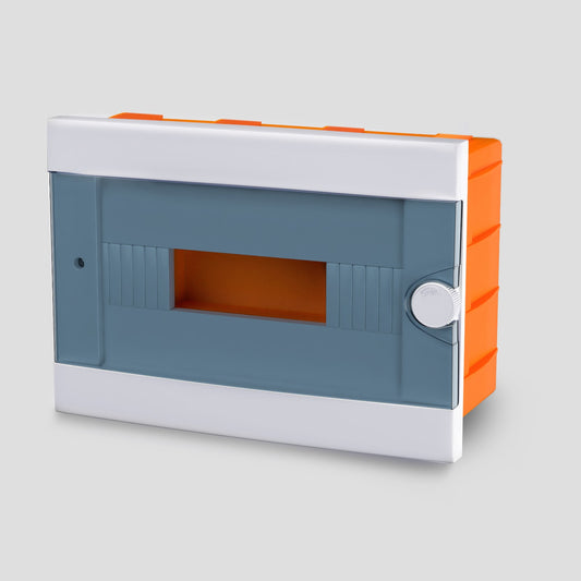 ARS Modularer Schaltschrank 12 MOD (12 Sicherungen), Kunststoff-Unterputz-Schaltschrank, transparente Tür IP40, 341219