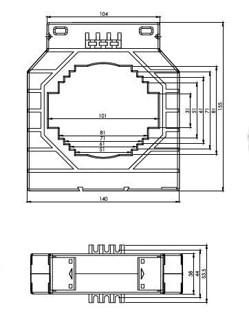 ONKA current transformer - CURRENT TRANSFORMER 1500/5A, 100MM, CLASS 0.5S, 20VA (TK10015005310 / 80011774)