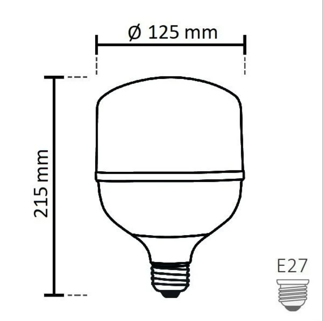 NOAS 50W (350W) LED Bulb Type TORCH, Cool White / 6500K, 4290 Lm, YL95-5001