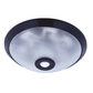 Plafoniera schwarz mit PIR-Bewegungsmelder / Leuchte mit IR-Sensor (2xE27)