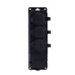 Dreifachsteckdose "Gummi" schwarz mit Deckel hermetisch IP44 250V, 16A, SCHUKO 2P+Z, 3KMP-F, Bylion