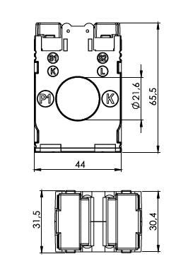 ONKA Stromwandler - STROMTRANSFORMATOR 100/5A, 44/20 (31), KLASSE 1, 1,5VA (CK201005102 / 80010691)