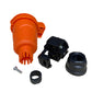 Orangefarbene hermetische Gummisteckdose IP54 mit Klappe 2P+Z 16A 250V SCHUKO RDP-O-F Bylion