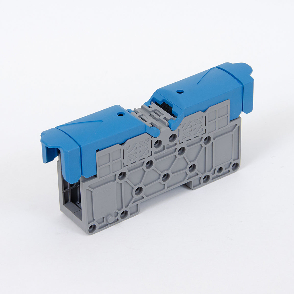 ONKA 50mm2 M8 Schraubschienenverbinder Reihenklemme mit Schutzkappe, blau, 1030034