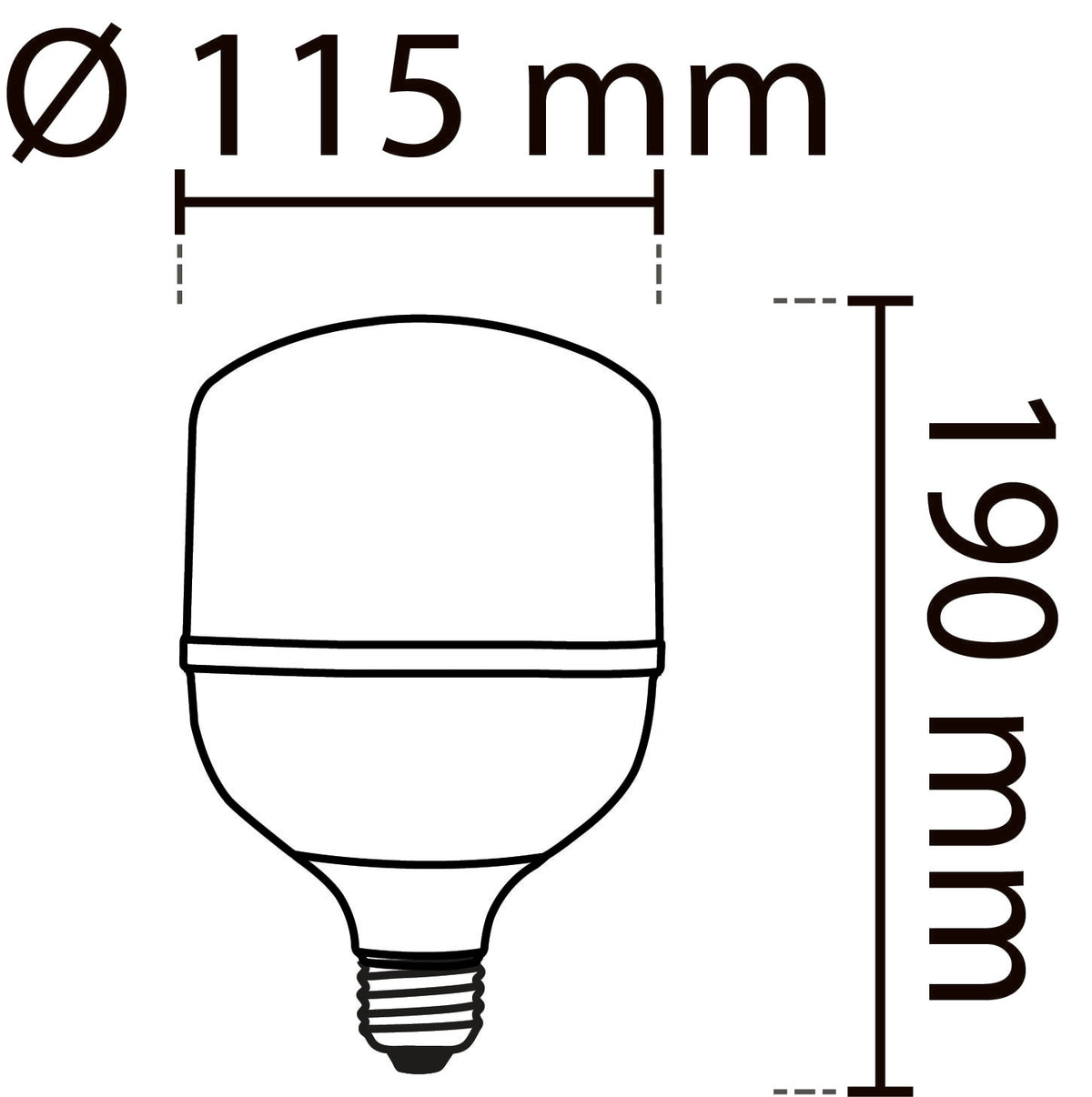 NOAS 40W (300W) LED light bulb type TORCH, warm white / 3200K, 3600 Lm, YL95-4002