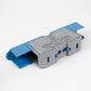 ONKA 120mm2 M10 Schraubschienenverbinder Reihenklemme mit Schutzabdeckung, blau, 1030076