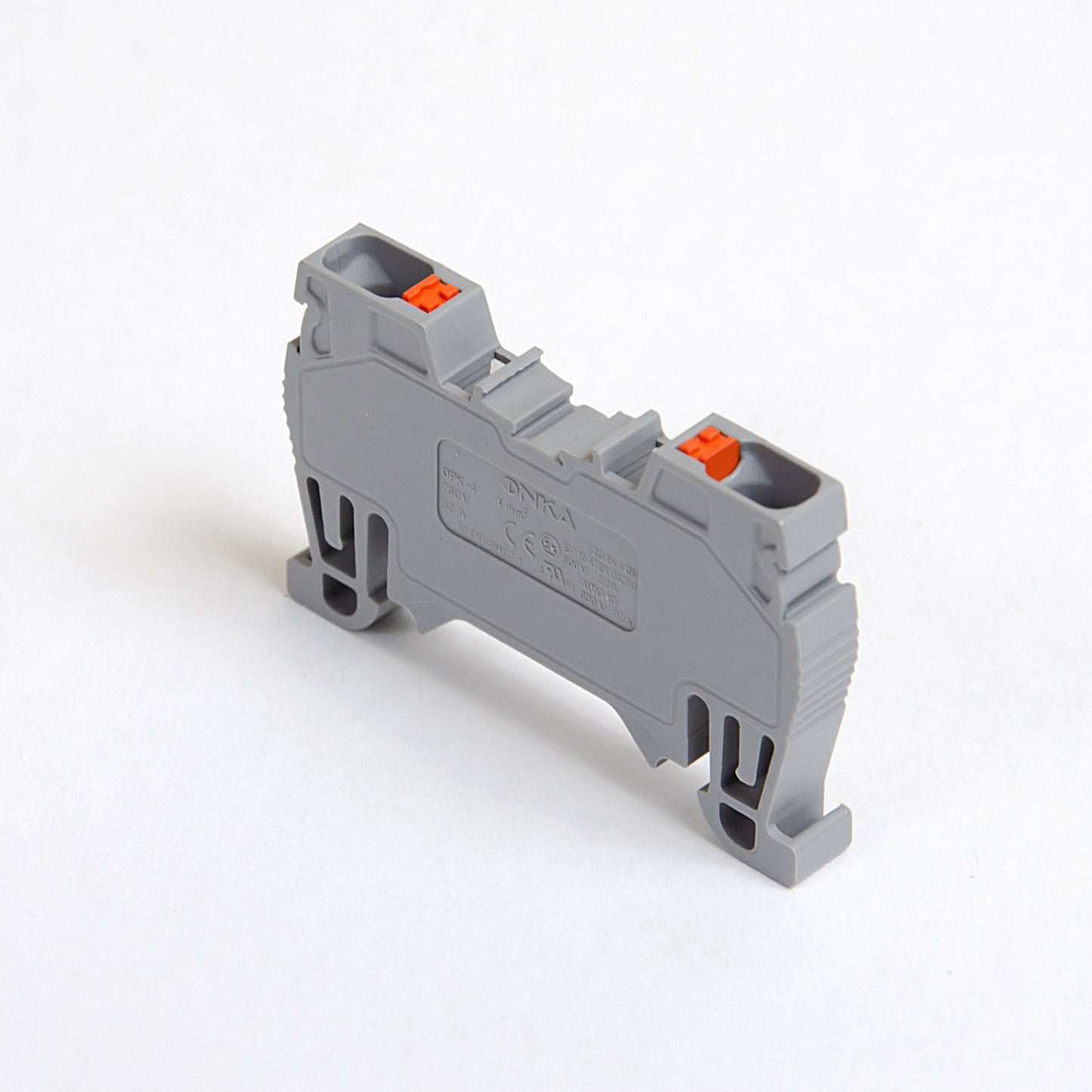 ONKA 4mm2 Spring Clamp Strip DIN Rail Terminal Strip 2-wire gray, 1020024