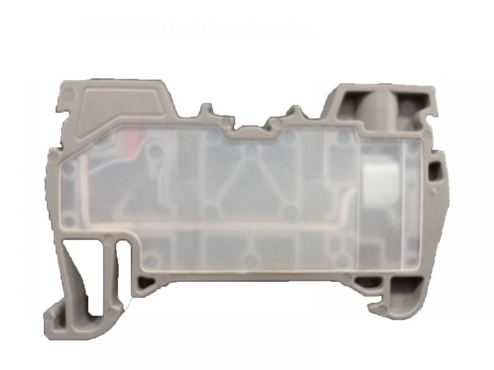 ONKA 2.5mm2 hybrid screw/spring rail terminal block, DIN rail terminal block, 2-wire, grey, 1040002