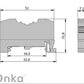 ONKA 4mm2 PE Spring Strip Clamp Block DIN Rail Terminal 2-wire gray, 1020299