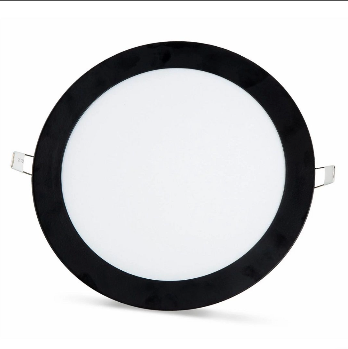 2 Pieces - SLIM LED Panel Black Frame Cool White / 6500K 18W / 1620Lm Round Recessed (Incl. Power Supply) 6500K YL10-1800-S
