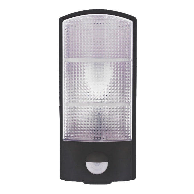LED-Wandleuchte schwarz 12W weiß mit PIR-Bewegungssensor