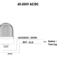 Flashing ø70 NUT.CONN.SIGNAL BEACON WITH BUZZER, 40-250V AC/DC, BLUE WITH 10CM EXT.TUBE