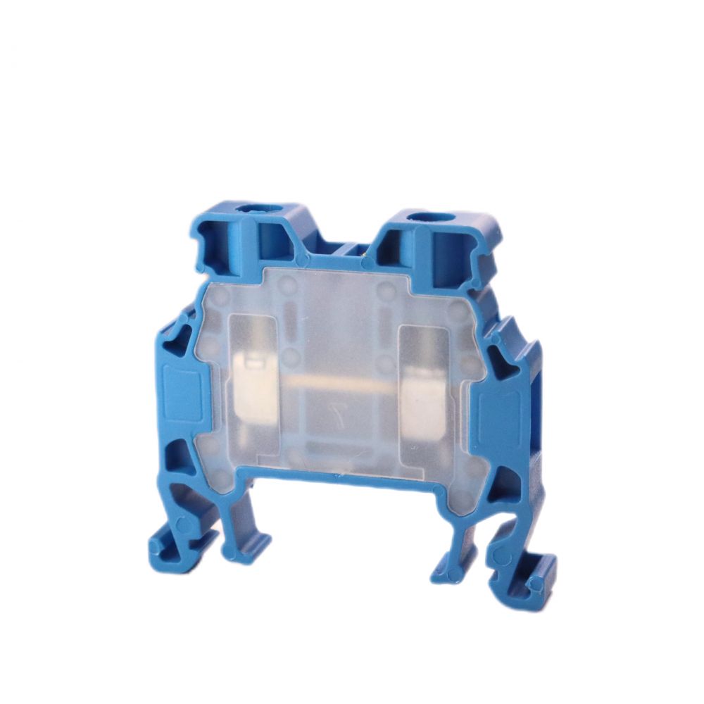 ONKA 4mm2 Schraubklemmleiste DIN-Schienen-Klemme 2-adrig blau, 1010025