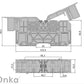 ONKA 70mm2 M8 Schraubschienenverbinder Reihenklemme mit Schutzkappe, blau, 1030048