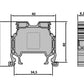 ONKA 6mm2 Schraubklemmleiste DIN-Schienen-Klemme 2-adrig grau, 1010032