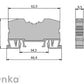 ONKA 10mm2 spring-loaded terminal block DIN rail terminal block 2-wire grey, 1020044