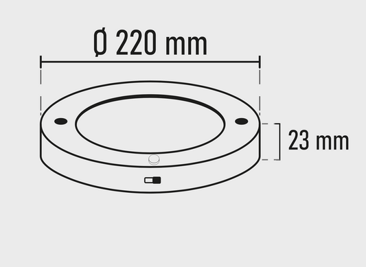 Slim LED 20W Slim Ceiling Light with PIR Motion Sensor Round Cool White / 6500K YL14-1810