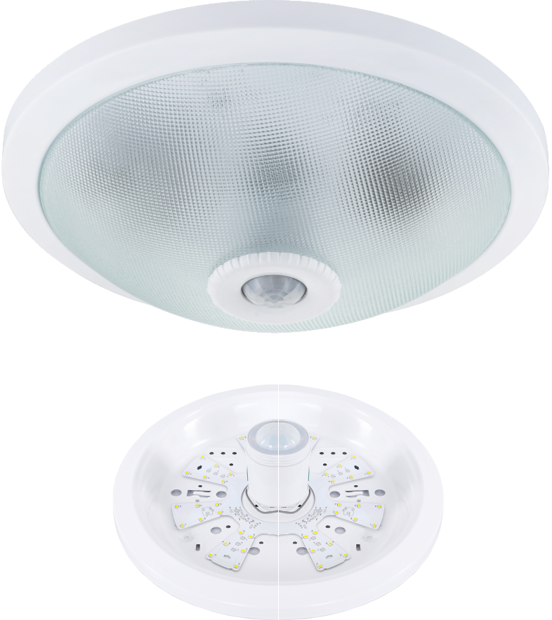 LED Plafoniera 18W mit PIR-Bewegungssensor Runde Leuchte mit IR-Sensor