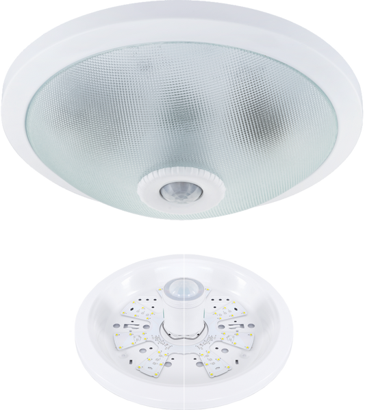 LED Plafoniera 18W mit PIR-Bewegungssensor Runde Leuchte mit IR-Sensor