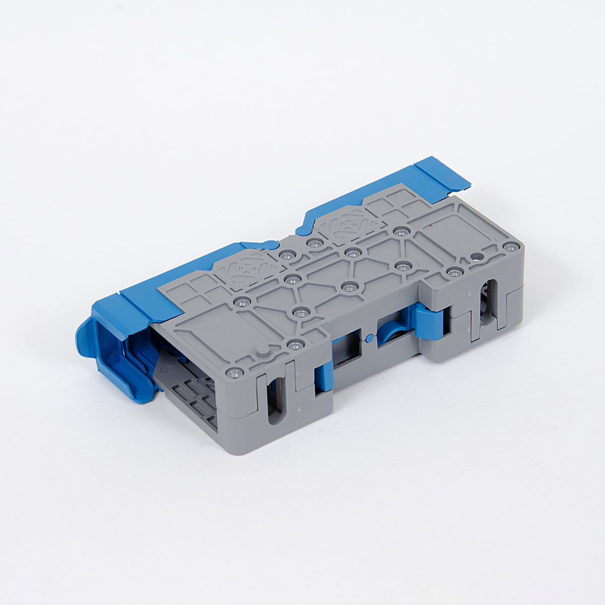 ONKA 50mm2 M8 Schraubschienenverbinder Reihenklemme mit Schutzkappe, blau, 1030034