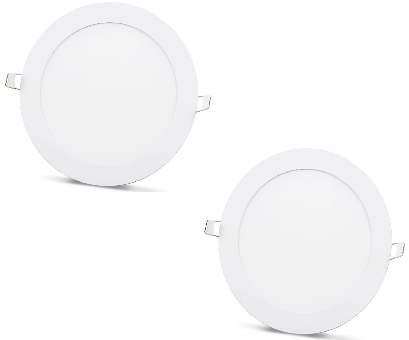 2 pieces SLIM LED panel cold white / 6500K 15W / 1350Lm round recessed round (incl. power supply) 6500K YL10-1500