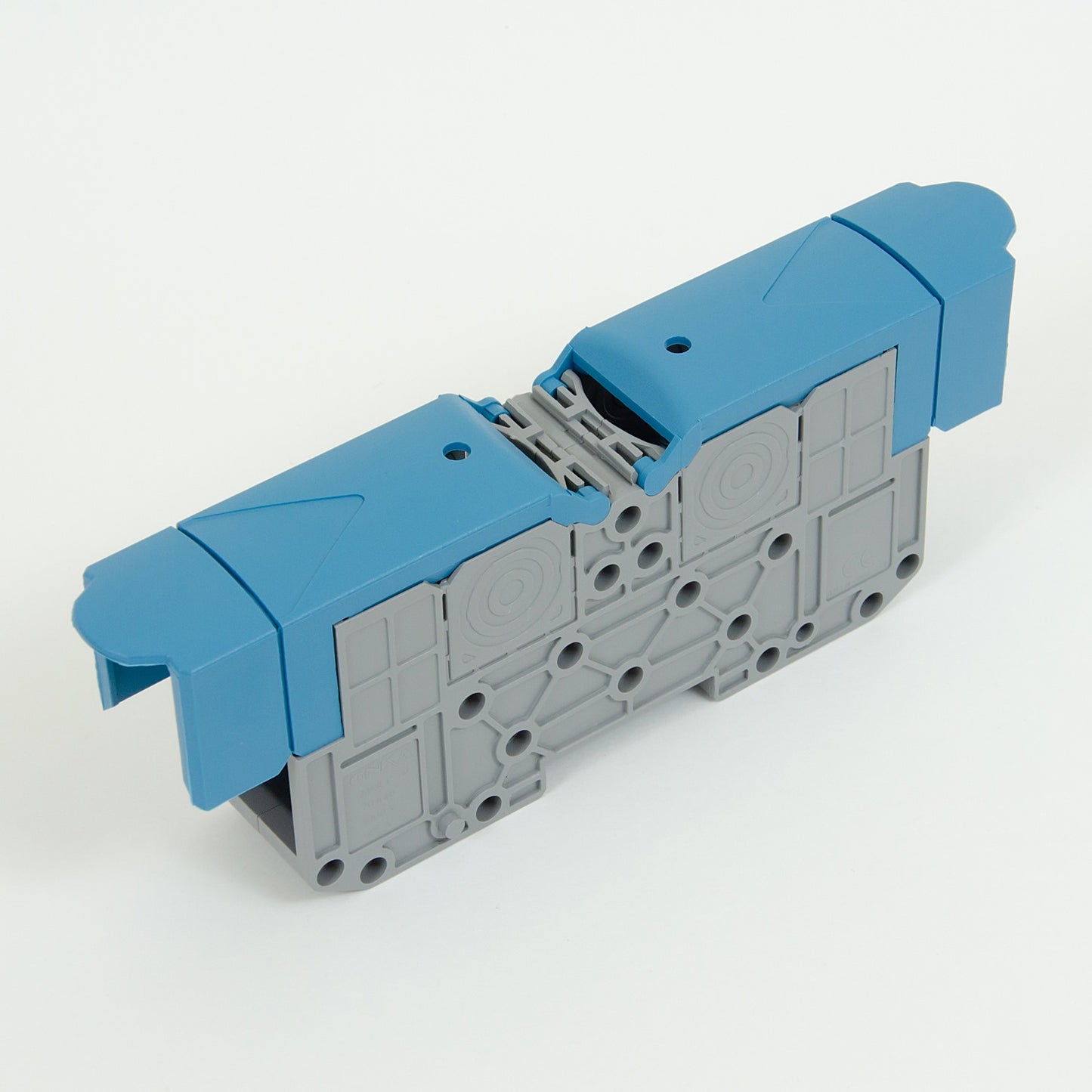 ONKA 70mm2 M8 Schraubschienenverbinder Reihenklemme mit Schutzkappe, blau, 1030048