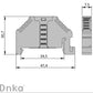ONKA Plug, End Holder, Universal Holder (for Spring and Screw Terminal), 1060002