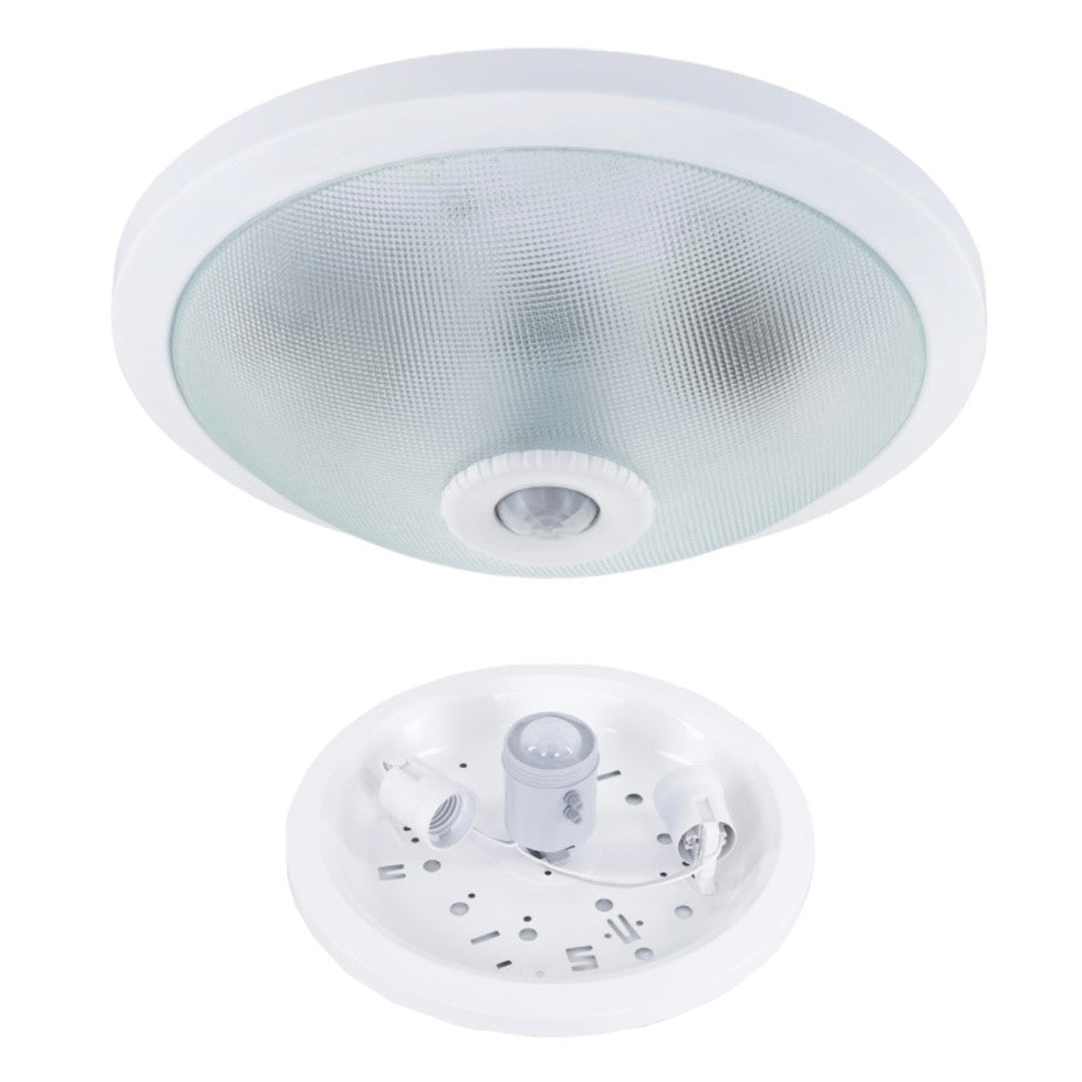 Plafoniera mit PIR-Bewegungsmelder / Leuchte mit IR-Sensor (2xe27)