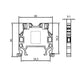ONKA 1.5mm2 Schraubklemmleiste DIN-Schienen-Klemme 2-adrig blau, 1010005