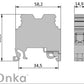 ONKA 35mm2 PE Schraubsteckverbinder Reihenklemme DIN-Schienen-Klemme 2-Leiter grau, 1010225