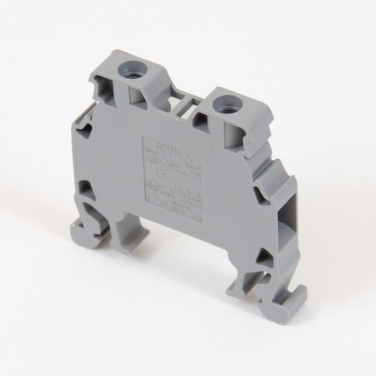 ONKA 4mm2 Schraubklemmleiste DIN-Schienen-Klemme 2-adrig grau, 1010022