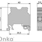 ONKA 10mm2 PE Schraubsteckverbinder Reihenklemme DIN-Schienen-Klemme 2-Leiter grau, 1010221