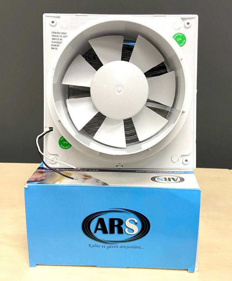 Alize ARS - Axialer Wandlüfter für Bad/WC, weiß, mit Gitter, leise 150 mm, 280 m3/h, 348564