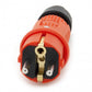 Orange rubber plug IP54, for cable, double earthing, 2P+Z, REF-O, 16 Ampere 250 Volt, manufacturer Bylion