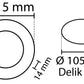 2 pieces - round LED panel 6W / 540Lm white circular recessed (incl. power supply) 4000K YL10-0607
