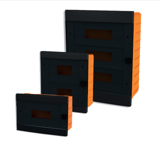 ARS Modulare Schaltanlage 2-6 MOD (2-6 Sicherungen), Kunststoff-Unterputz-Schaltschrank, transparente Tür IP40, 342592