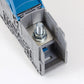 ONKA 120mm2 M10 Schraubschienenverbinder Reihenklemme mit Schutzabdeckung, blau, 1030076