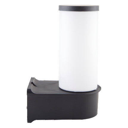 Garden wall light, E27 25cm made of black plastic