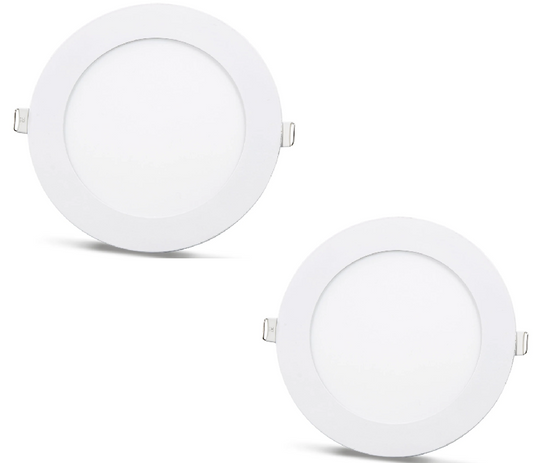 2 pieces - SLIM LED panel cold white / 6500K 18W / 1620Lm round recessed round (incl. power supply) 6500K YL10-1800