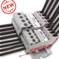 ONKA 2.5mm2 hybrid screw/spring rail terminal block, DIN rail terminal block, 2-wire, grey, 1040002