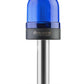 Flashing ø70 NUT.CONN.SIGNAL BEACON WITH BUZZER, 40-250V AC/DC, BLUE WITH 10CM EXT.TUBE