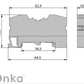 ONKA 10mm2 PE female terminal block DIN rail terminal 2-wire gray, 1020300