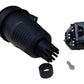 Hermetic black rubber socket IP54 with flap 2P+Z 16A 250V SCHUKO RDP-F Bylion