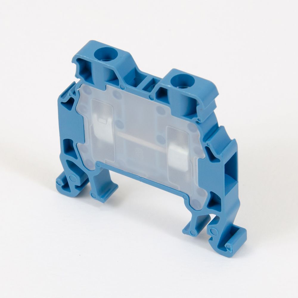 ONKA 2.5mm2 Schraubklemmleiste DIN-Schienenklemme 2-adrig blau, 1010015