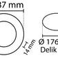 2 pieces SLIM LED panel cold white / 6500K 15W / 1350Lm round recessed round (incl. power supply) 6500K YL10-1500